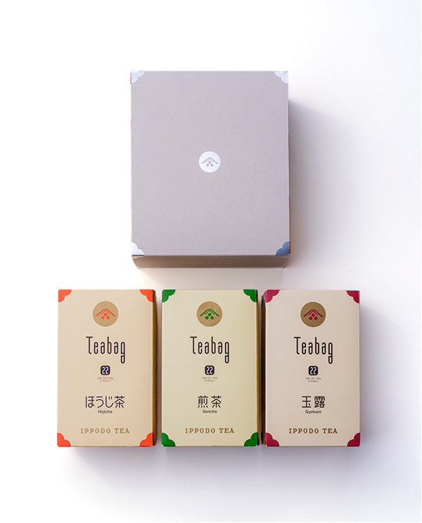 ティーバッグ3種セット(玉露・煎茶・ほうじ茶 各22袋入)