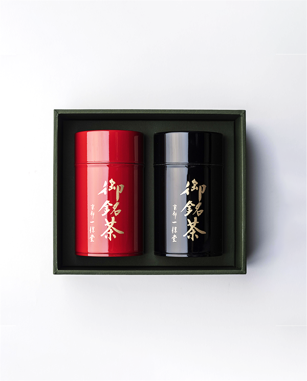 玉露 天下一・煎茶 嘉木　錻力製茶筒(中)特製箱入